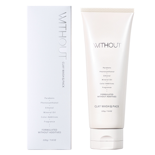 ウィズアウト クレイウォッシュ＆パック＜洗顔料・パック＞